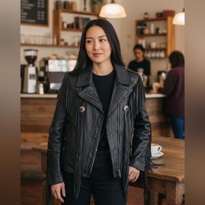 1990’s Wilson’s Leather Women’s Fridge Leather Jacket. Sz 8 but fits like a 4